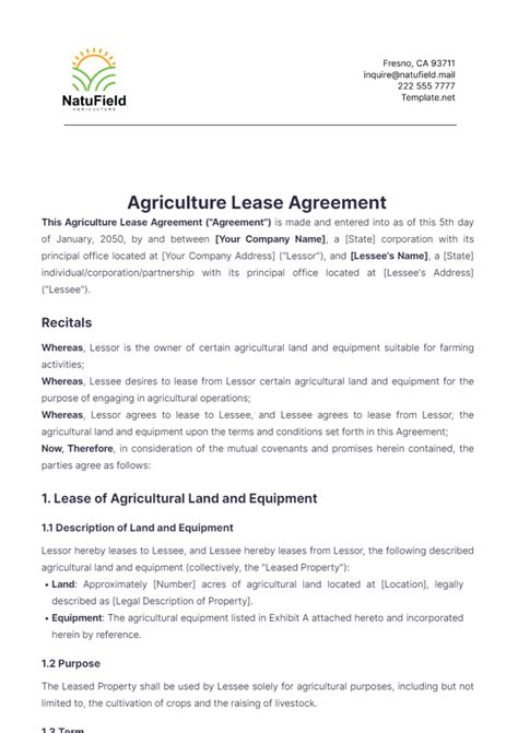 Free Lease Agreement With Notary Template to Edit Online