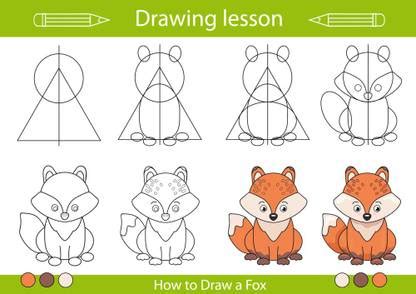 KD how to draw fox Poster Paper Print - Educational posters in India ...