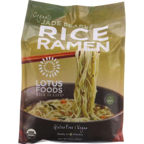 Lotus Foods Ramen - Organic - Jade Pearl Rice - 4 Ramen Cakes - 10 Oz ...