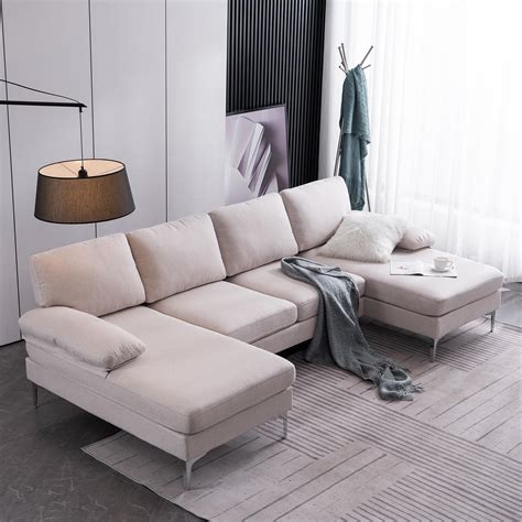 Modern Two Chaise Sectional Sofa Set U Shape Living | Ubuy India