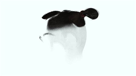 Man Bun -Low Fade Hair Cut 3D Model by khaloui