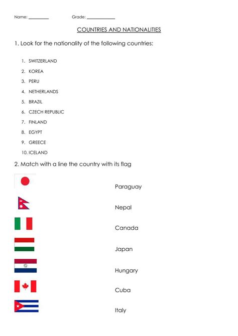 Country Worksheet 的图像结果