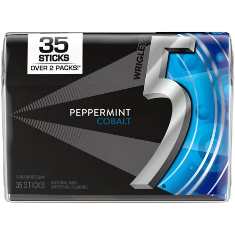 5 Gum Peppermint Cobalt Sugar Free Gum, 35-Stick Pack - Walmart.com