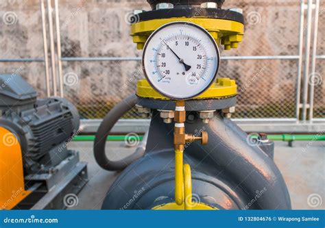 Pressure Gauge water Pump stock photo. Image of pump - 132804676