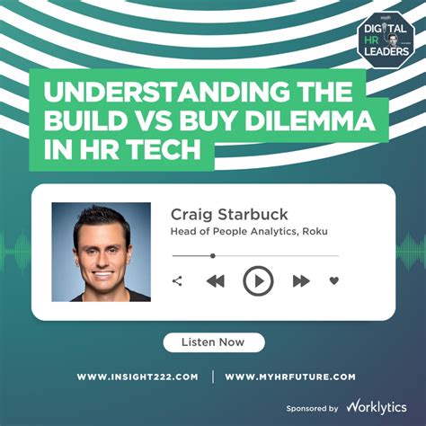 Understanding the Build vs Buy Dilemma in HR Tech (an Interview with Craig Starbuck) - Digital ...