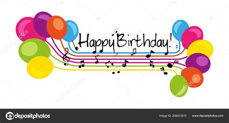 Happy Birthday Music Notes Clip Art