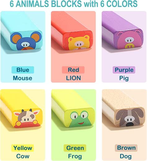 TOP BRIGHT Colored Wooden Stacking Games for Kids India | Ubuy