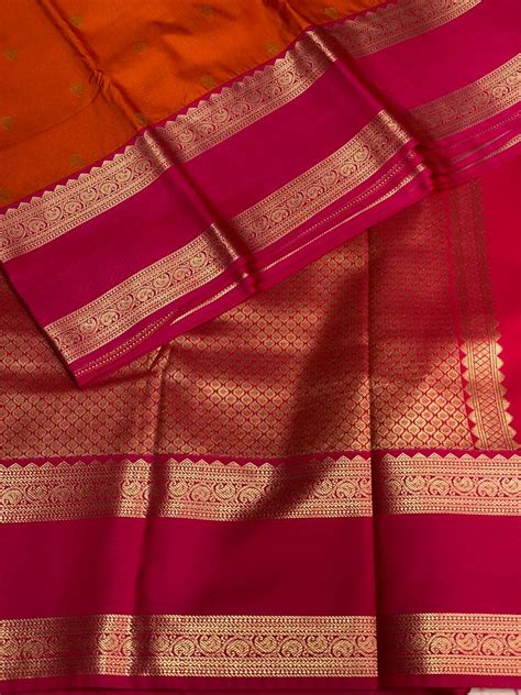 Orange and magenta silk saree- PSSR183– Prakrithi By Ramya