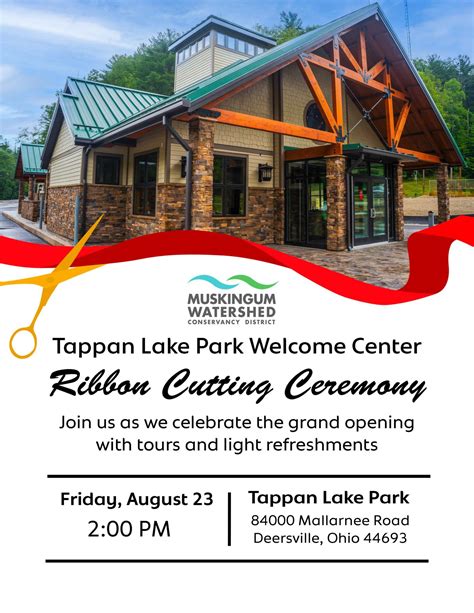 Tappan Lake Park Welcome Center Ribbon Cutting - Muskingum Watershed ...