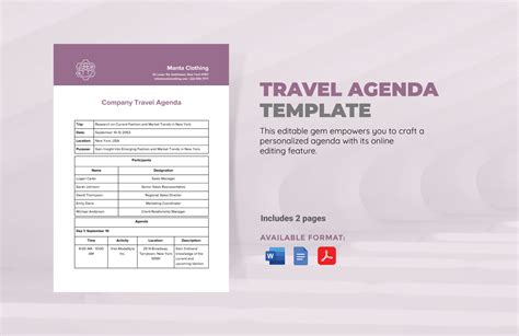 Travel Profile Template in Word, PDF, Google Docs - Download | Template.net