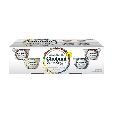Chobani Zero Sugar Greek Yogurt Variety Pack, 16, 50% OFF
