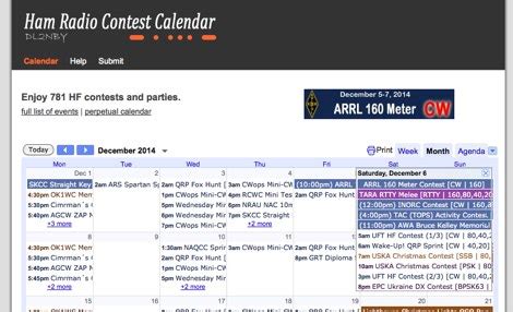 DL2NBY Contest Calendar - Ham Radio Contest Calendars | The DXZone