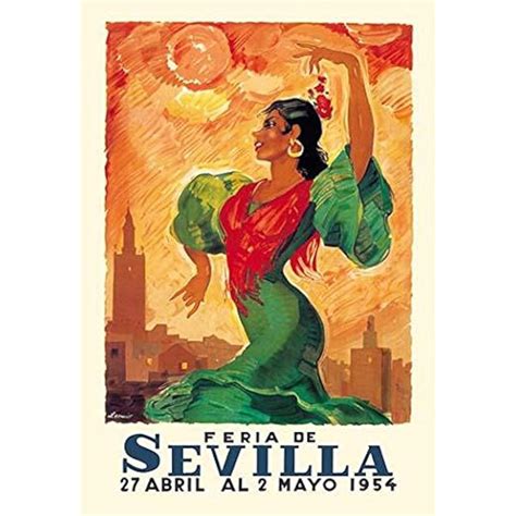Spanish poster promoting the 1954 festival in | Ubuy India