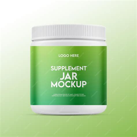 Premium PSD | Supplement jar mockup design jar mockup design protein ...