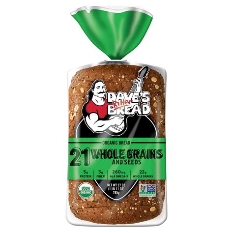 Dave's Killer Bread 21 Whole Grains and Seeds Organic Bread Loaf, 27 oz. (Pack of 8) - Walmart.com