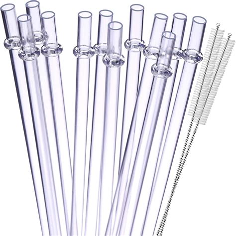 Clear Reusable Hard Plastic Straws for Yeti\/Rtic Tumblers, Tall Cups ...