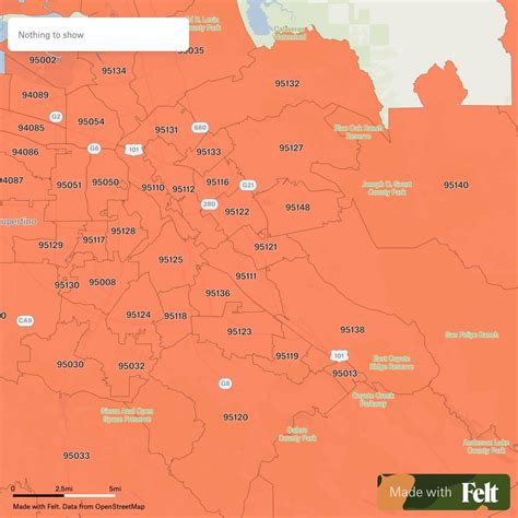 San Jose Ca Zip Code Map San José, California ZIP Codes Map