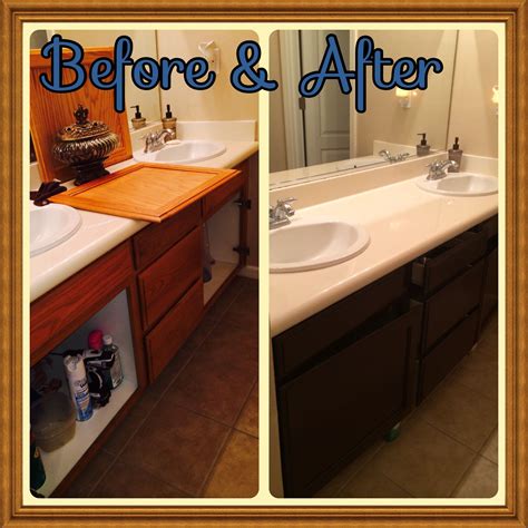 Refinished bathroom vanity. Very easy.... | Bathroom refinishing ...