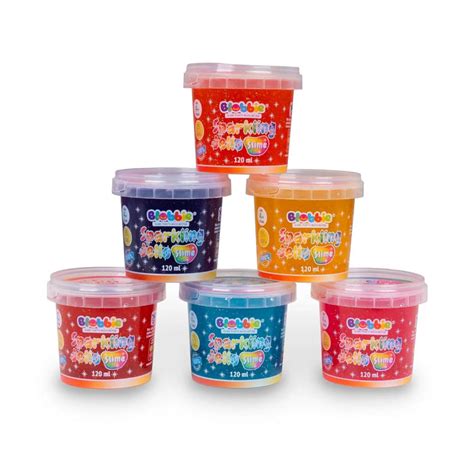 Blobbie Sparkling Jello Slime 120 ML - Pack of 6 - Multi Color — Toycra