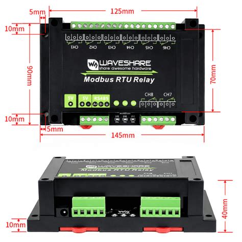 Buy Waveshare Industrial Modbus RTU 8 Channel Relay Module – Robocraze