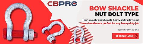 CBPRO Alloy Steel Bow Shackle (Grade 80) NUT BOLT TYPE (Pack of 1) (35 ...