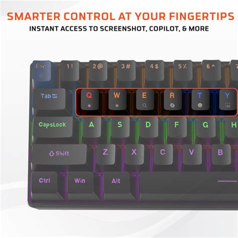 EVOFOX Katana S Mini Mechanical with Silent Red Switches & Rainbow ...