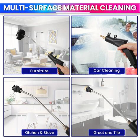 1300W High-Pressure Steam Blasting Machine Portable Steam Cleaner with ...