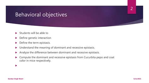 Epistasis/class 12 biology | PPTX