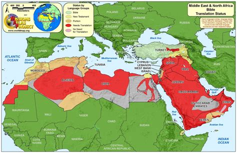 Africa and the middle east map
