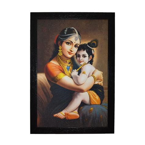 Dharvika Innovations Maa Yashoda with Kanha Photo Frame/Bal Krishna ...