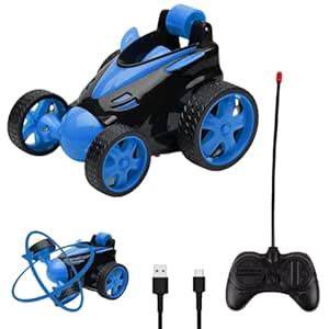 fizzytech 360° Rotating RC Stunt Car Toy with USB Cable & Remote ...