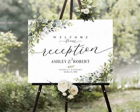 Reception Welcome Sign, Wedding Reception Sign, Wedding Welcome Sign ...