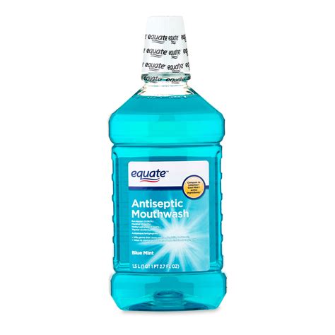Equate Antiseptic Mouthwash, Blue Mint, 50.7 fl oz - Walmart.com