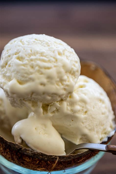 No Churn Coconut Ice Cream | Precious Core