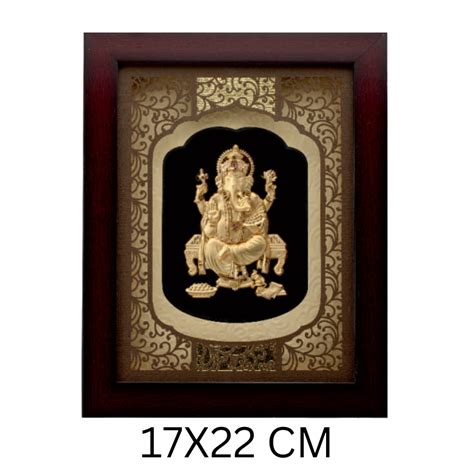 24 KT GOLD FOIL EXTRA MINI SOLID CARVING GANESH JI – Candrin Jewellery