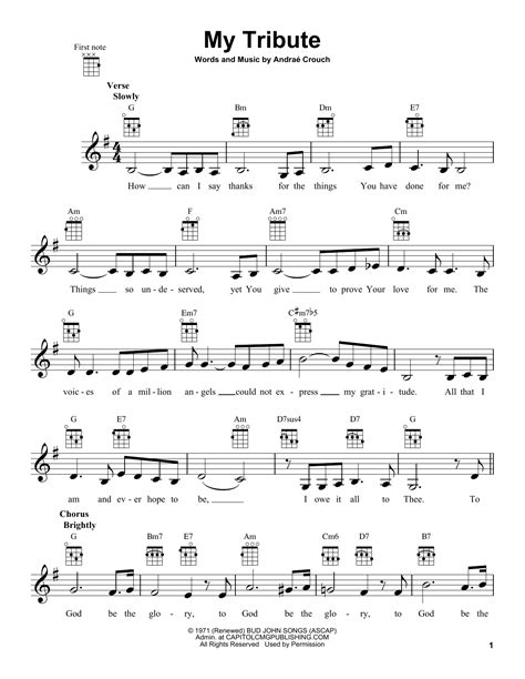 My Tribute by Andraé Crouch - Ukulele - Guitar Instructor