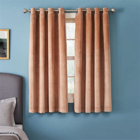 Buy DECO WINDOW Rising Peach Set of 2 Blackout Window Curtains from ...