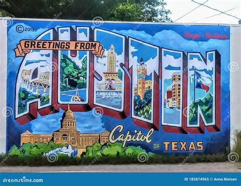 Austin Texas mural editorial image. Image of vehicle - 185874965