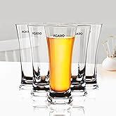 Buy TIENER Premium Juice & Beer Glass, Pilsner Highball Glasses Heavy ...