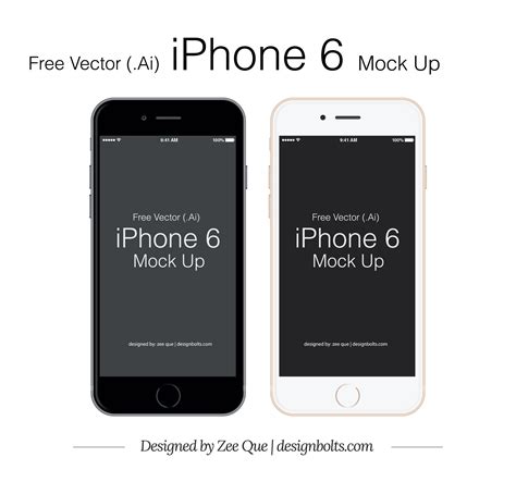 Free Vector Apple iPhone 6 Mockup In Ai & EPS Format