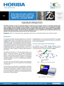 Fast, easy and safe control of Zn-Ni galvanization baths with MESA-50 ...