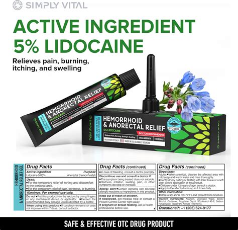 Buy Hemorrhoid Treatment Cream Gel for Pain Relief - Made in USA Fast Acting Piles Remover 5% ...