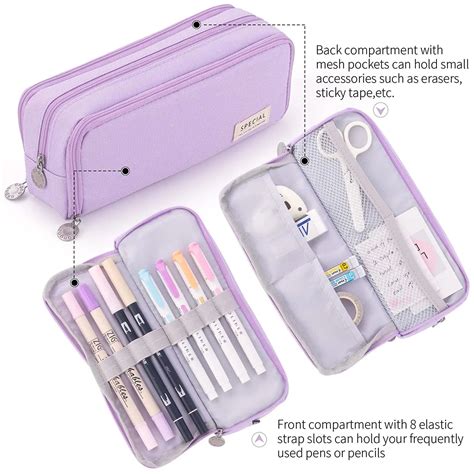 Pencil Box Spacious Case Pouch Perfect for School, College, and Office ...