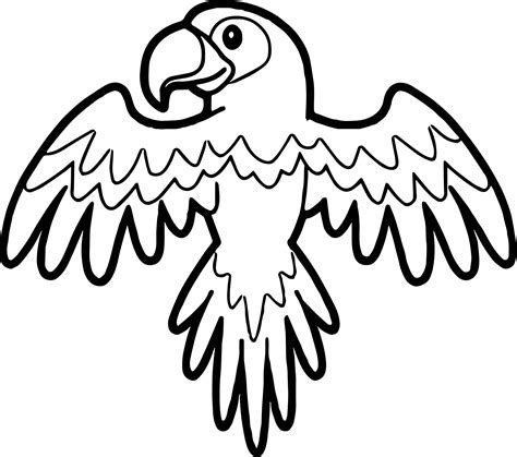 Printable Parrot Coloring Pages