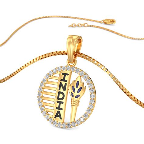 Joyalukkas 22k (916) Yellow Gold Pendant for Girls : Amazon.in: Fashion