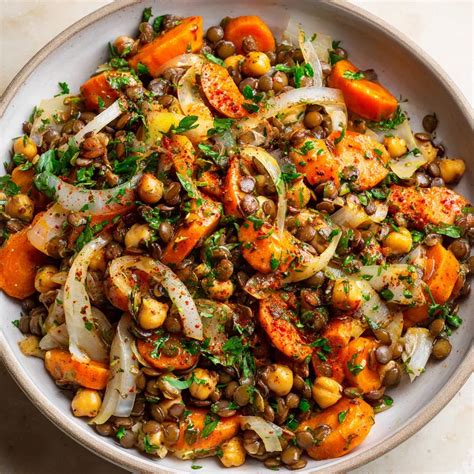 Warm Chickpea and Lentil Salad with Carrots | Recipe | Whole food ...