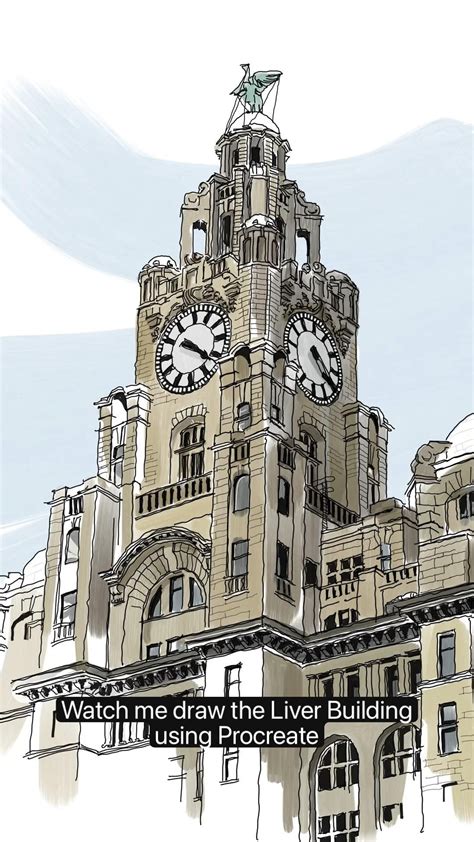 Royal liver building liverpool art limited edition print architecture ...