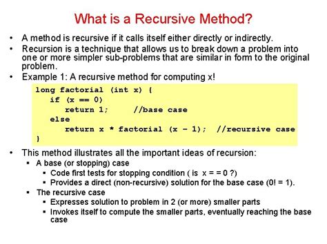 Image result for Recursive Method