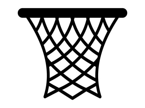 Basketball Hoop SVG, Basketball Net Silhouette, Basketball Ring Clipart ...