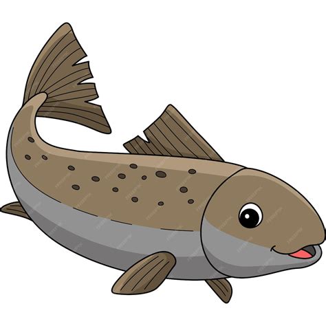 Premium Vector | Salmon animal cartoon colored clipart illustration